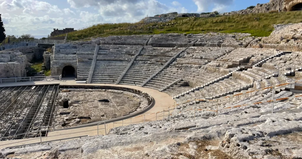 Historic greek outdoor stone theater