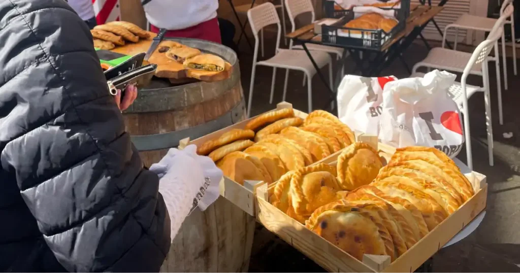 Tray of sandwiches at the Sicilian market in Ortigia