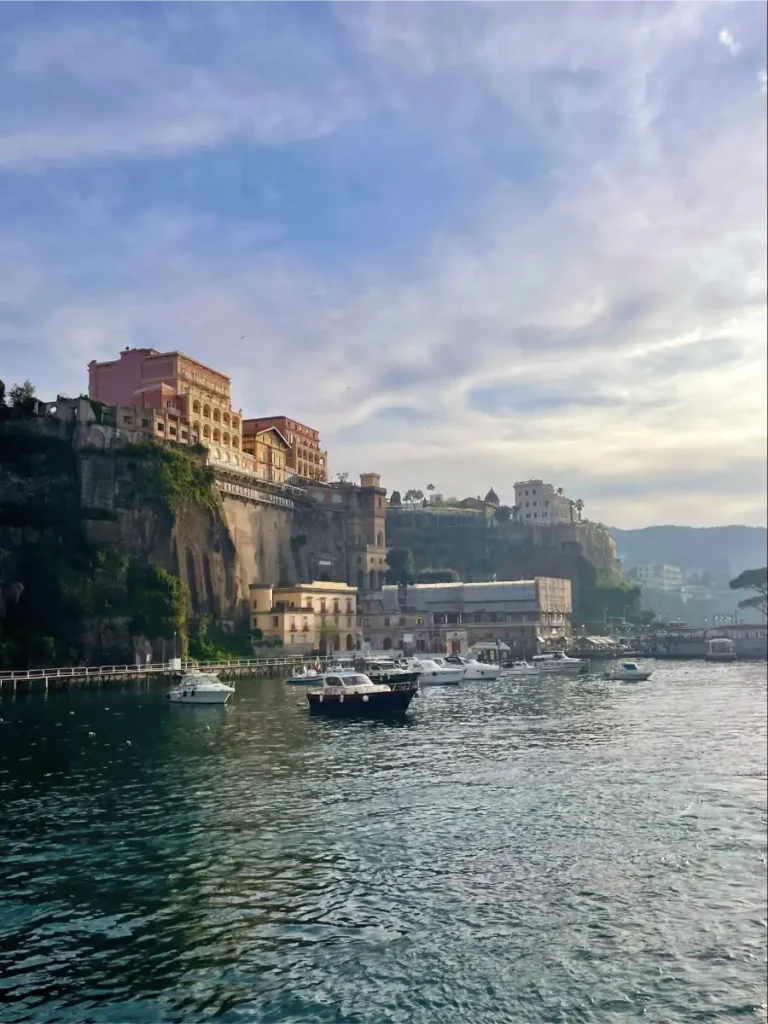 Sorrento vs Amalfi Gateway to the Amalfi coast. Sorrento harbor view from the ferry