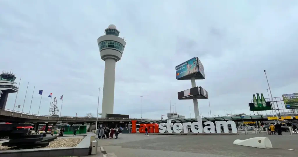 Amsterdam sign at Schiphol Airport