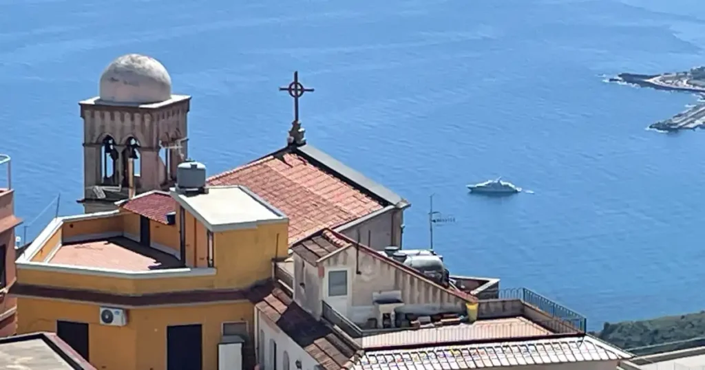 View of Giardini Naxos from Castelmola