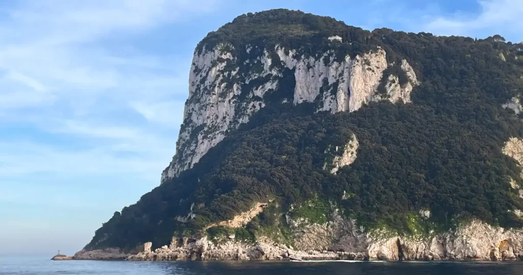 Dramatic white cliffs of Capri