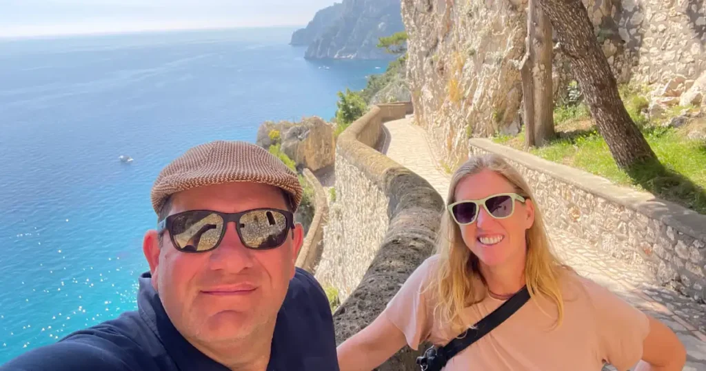 Selfie on Via Krupp in Capri Italy