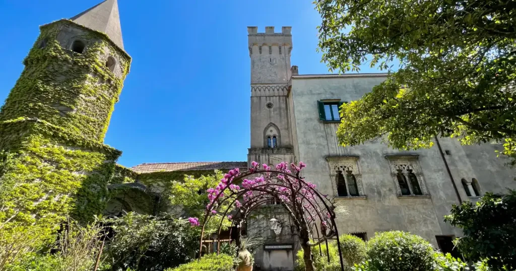 Moss covered castle like building