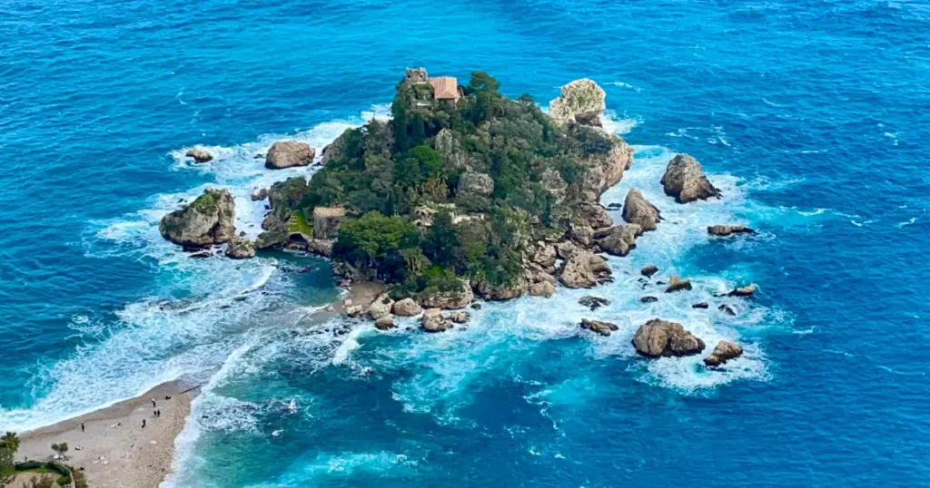 Isola Bella view from Taormina lookout