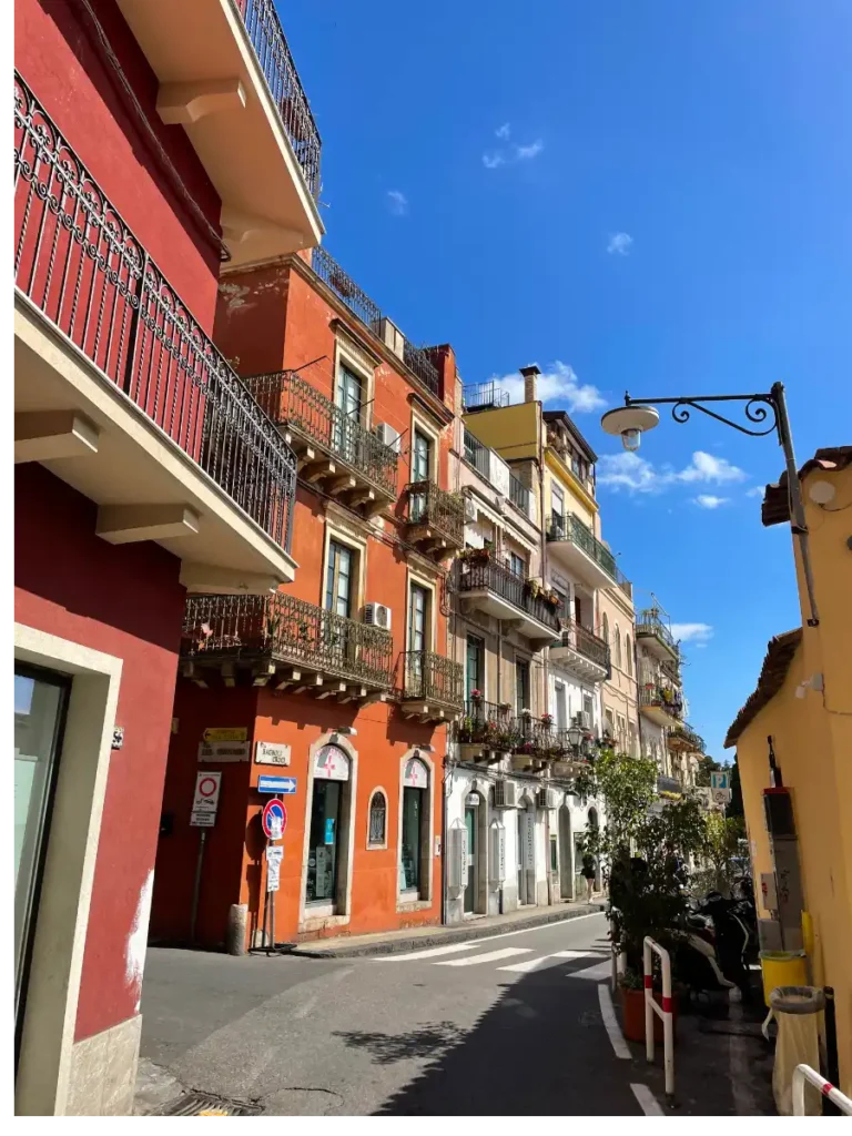 Taormina street view near Mama Mia