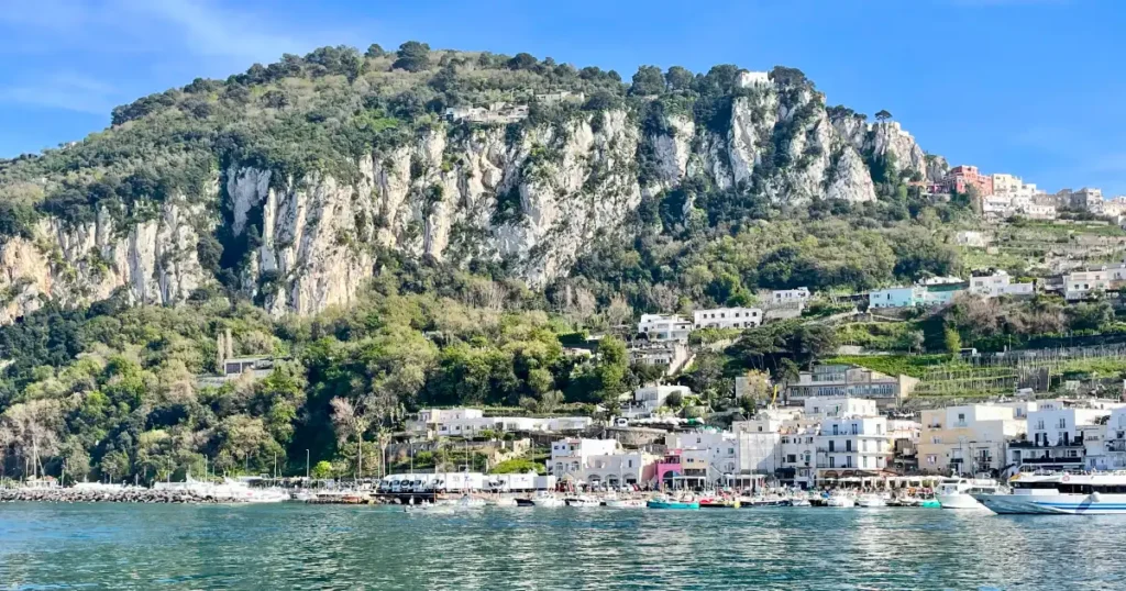 Marina Grande view from the ferry dock in Capri