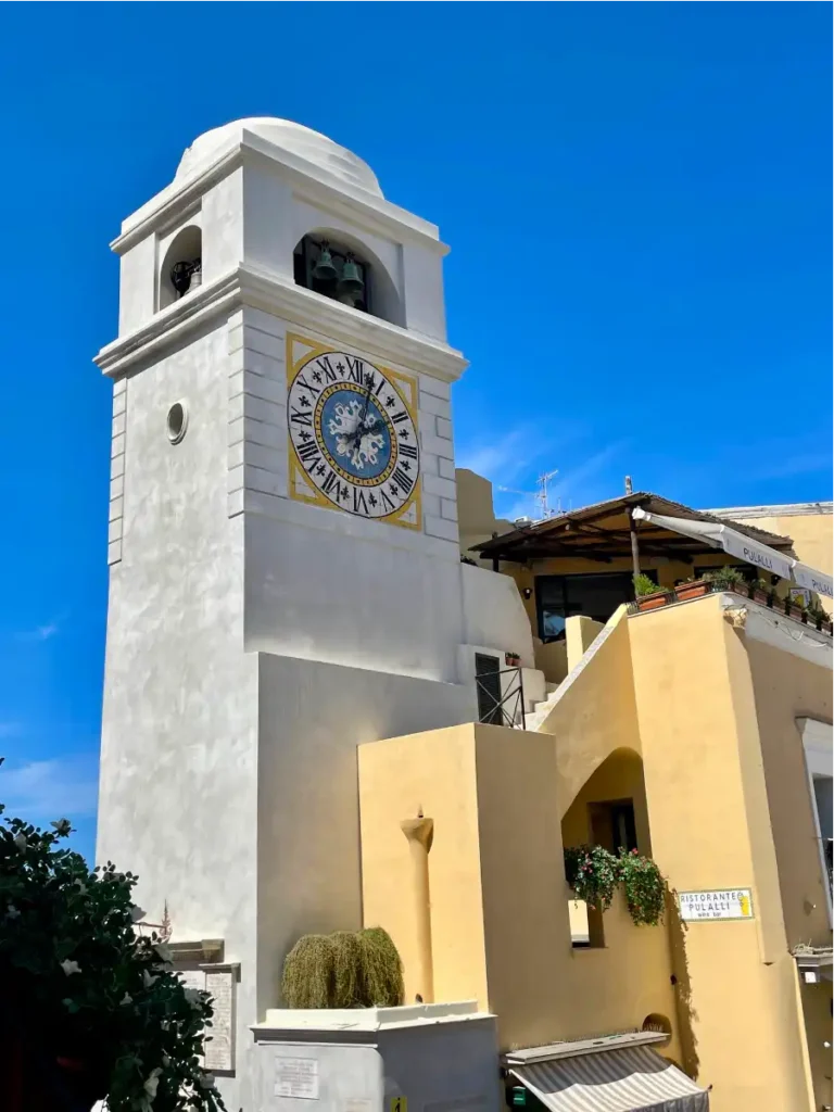 Piazza Umberto Capri clock tower