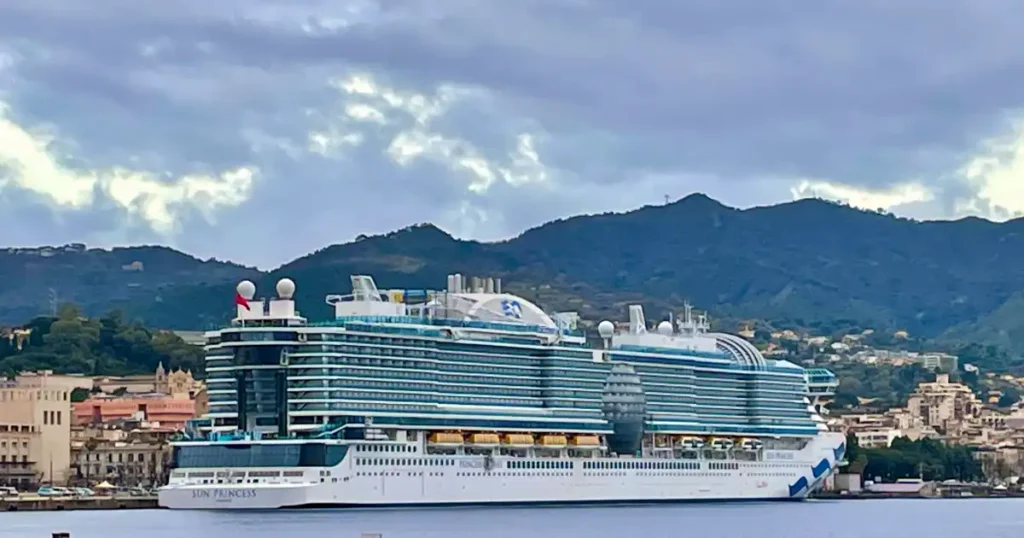 Princess cruise ship in port of Messina