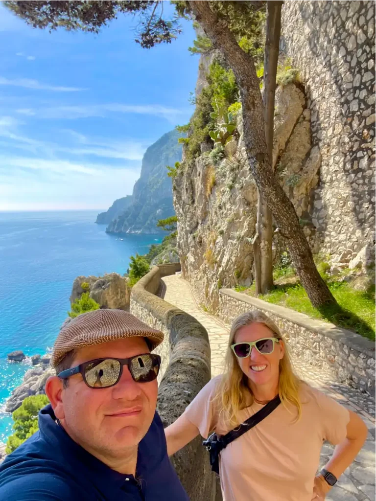 Selfie on Via Krupp in Capri