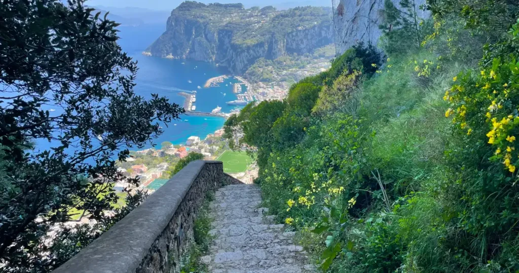 View looking down from the Phoenician Steps