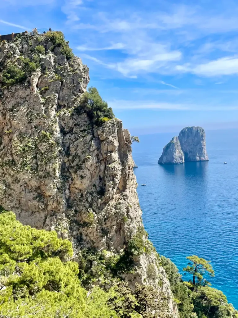 View of cliffside from via krupp in capri