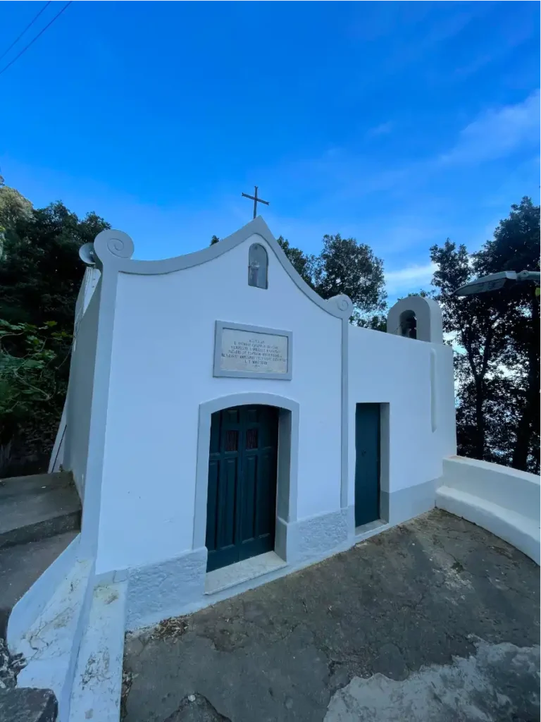 White building with cross on Phoenician Steps