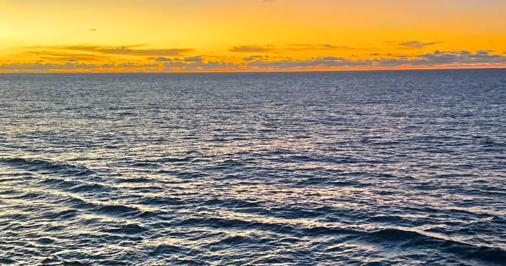 International date line sunset transpacific cruise