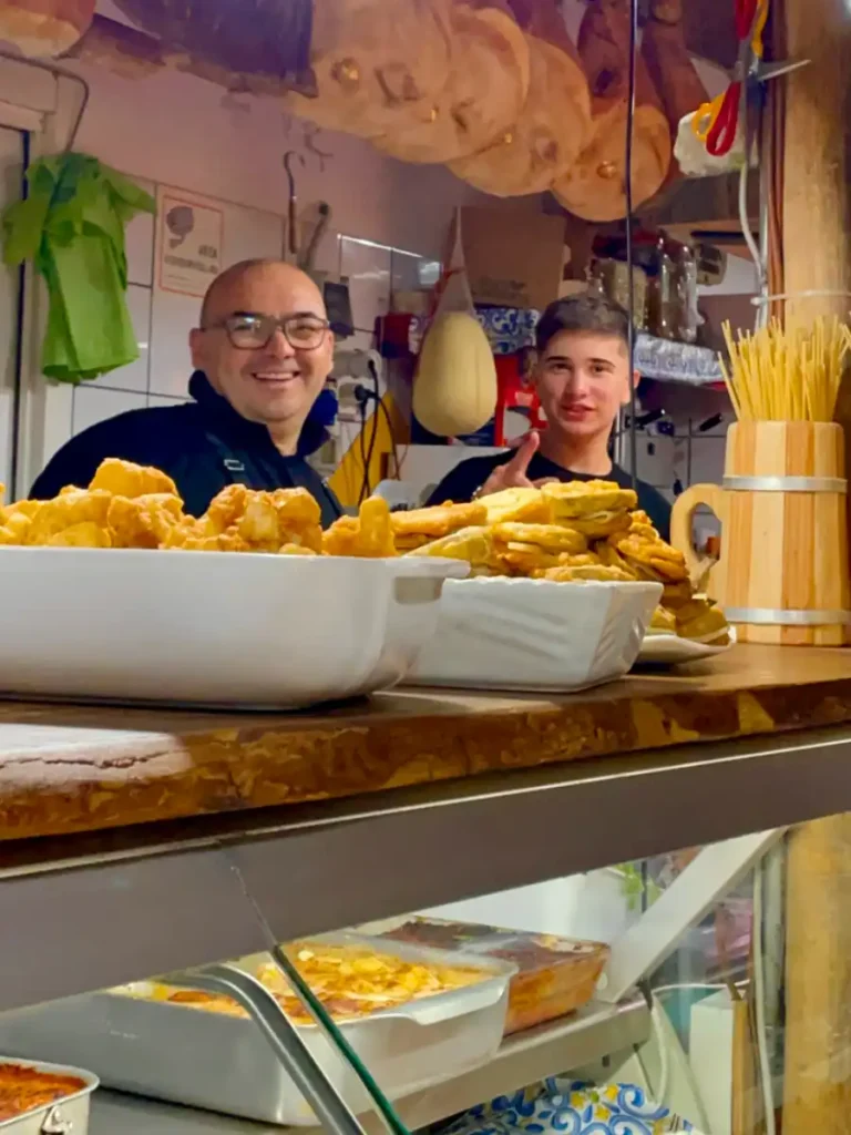 La Cantinaccia del Popolo Sorrento Italy chef behind the meat counter