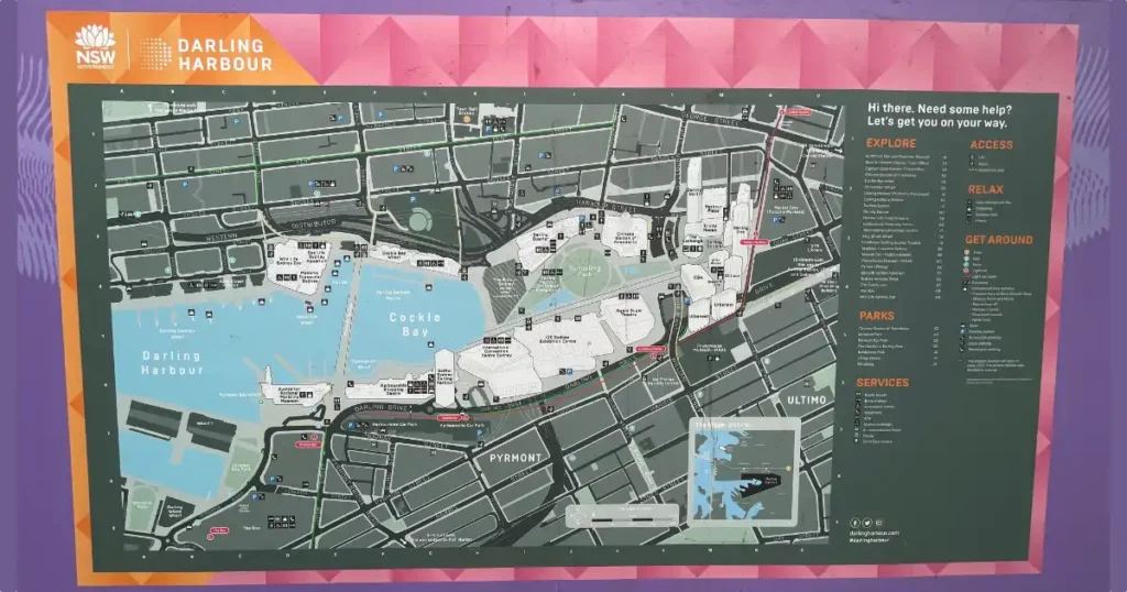 Map of Darling Harbor