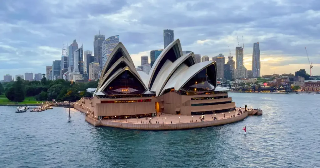 Sydney Opera House full view from the water