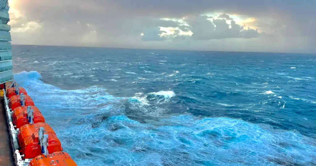 rough waves in the Tasmanian sea