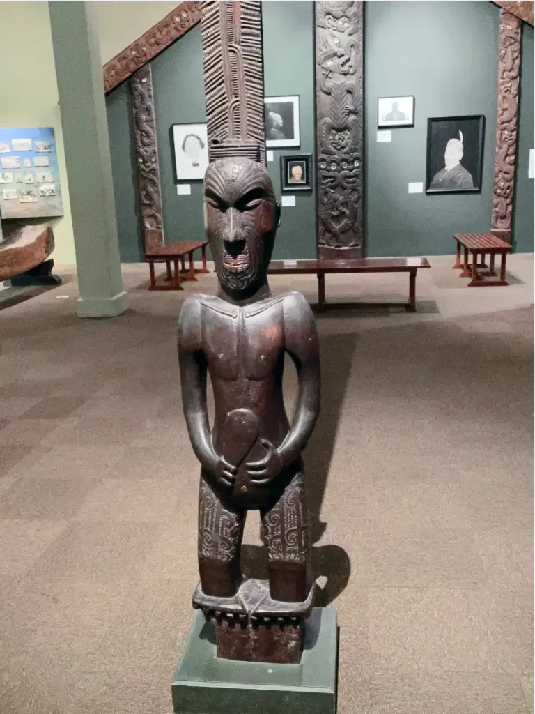 Deep cultural engagement carved totem