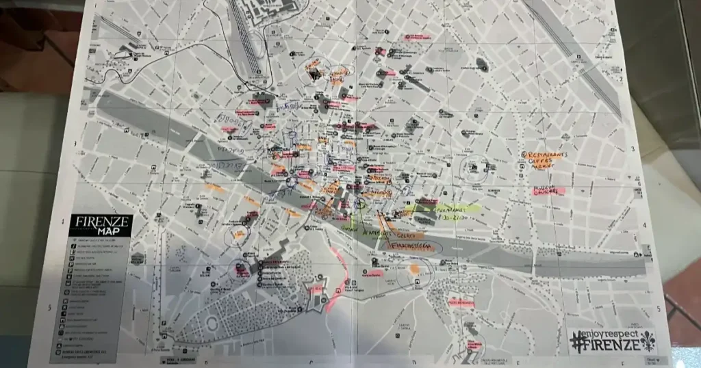 Florence map from host