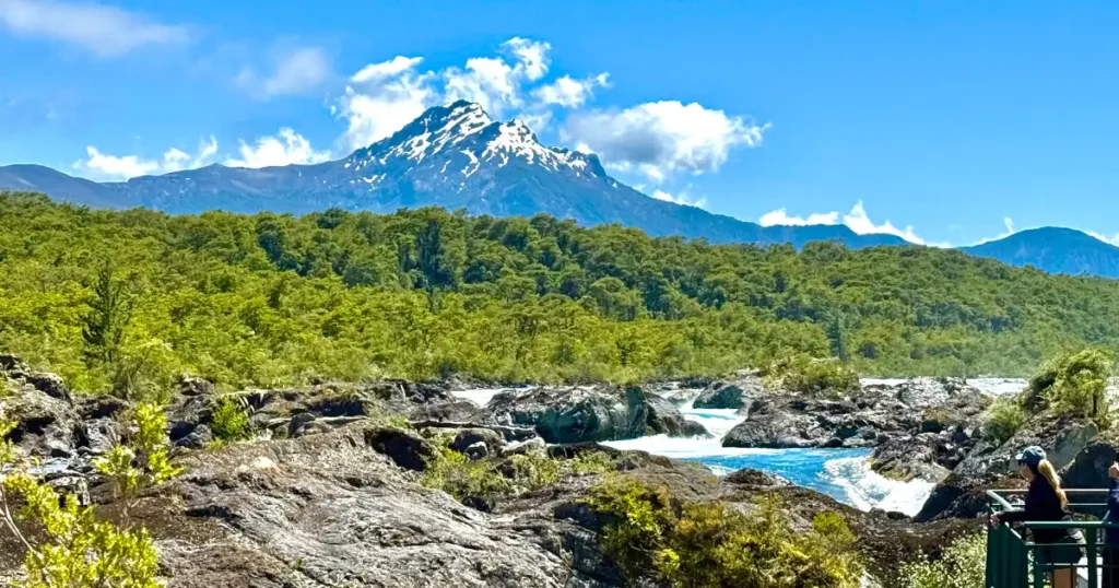 Chiliean Natl Park Near Lake Todo Santos With Another Volcano in distance