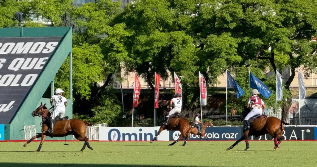 Exciting Day at the Buenos Aires Polo Grounds with riders playing a game