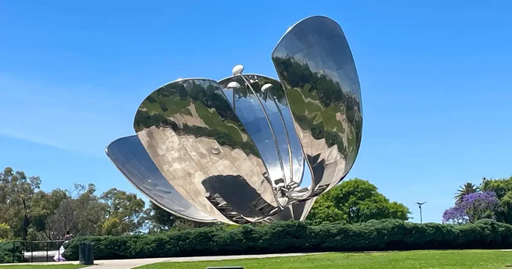 Floralis Generica on a beautiful day while we were in Buenos Aires as slow Travelers