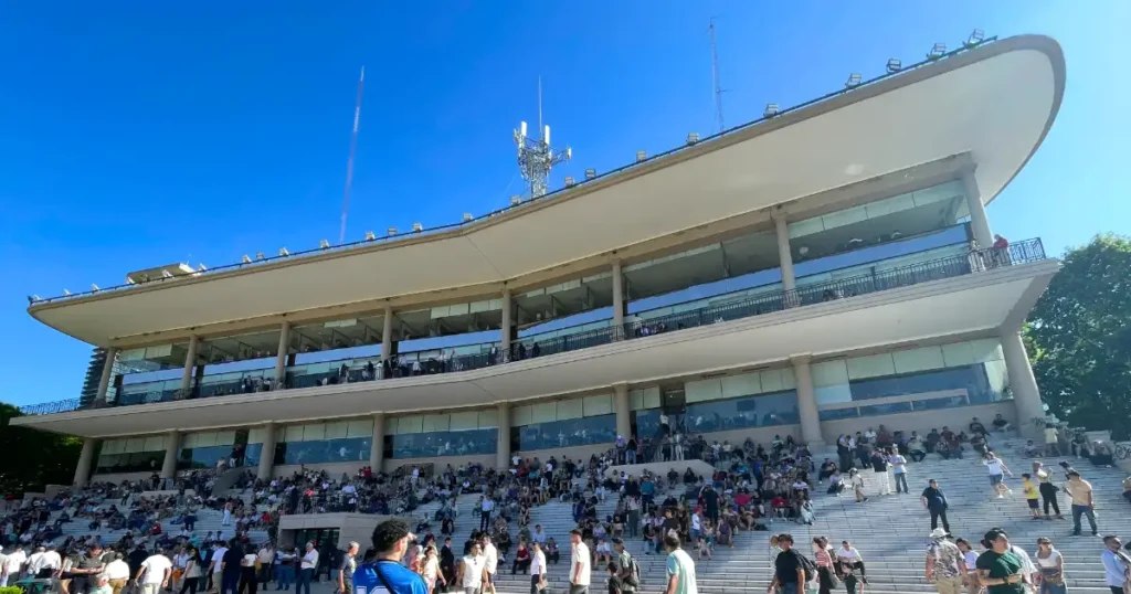 Grand stand at Palermo Hipodromo on a beautiful day