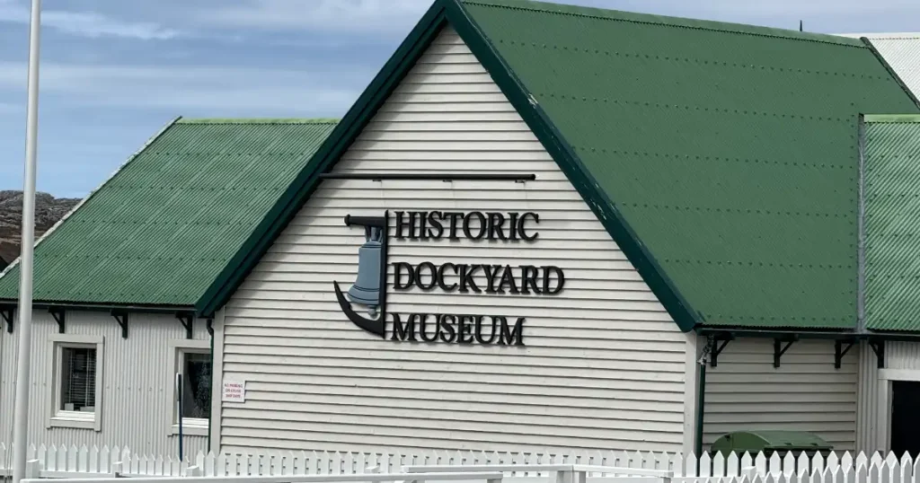 Historic Dockside Museum With Green Roof in Falkland Islands