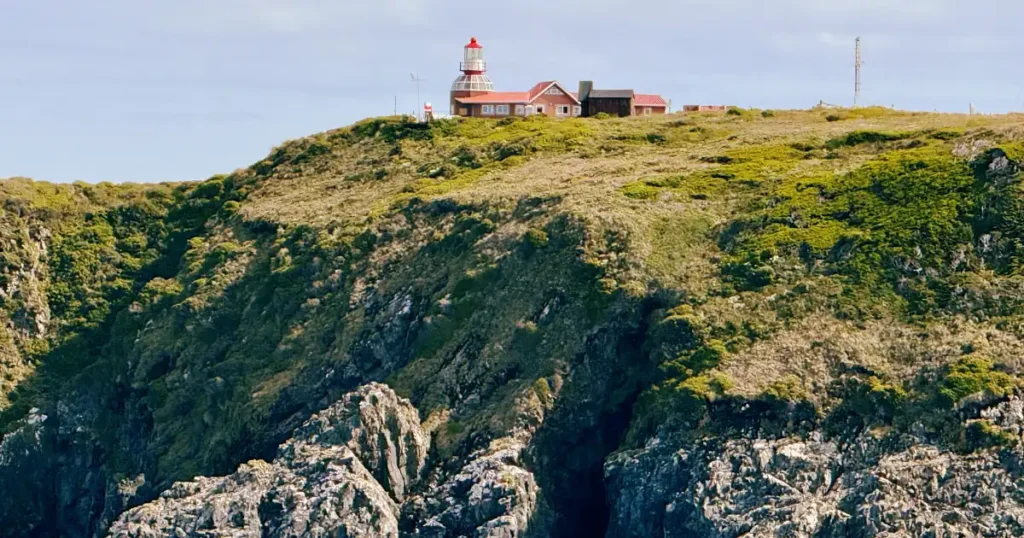 Passing by a Lighthouse near Cape Horn with a Chilean Military Family