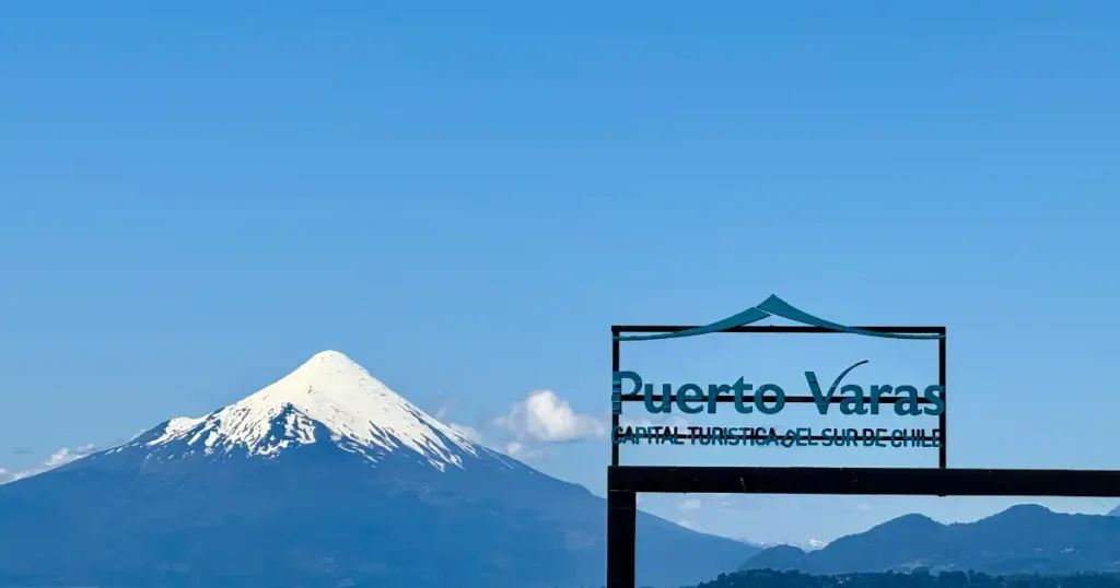 Puerto Varas View of Volcano and lake