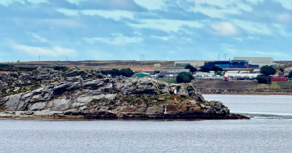 View of Port Stanley as the Oosterdam left Falkland Islands Harbor